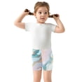 thumbnail image 5 of joogoo Green Marble Girls Lined Shorts Bike Dance Bottoms 8Y, 5 of 7