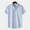 Light Blue, variant on ALLLIST Men Shirts Cotton Collared Short Sleeve Button Down Shirts Casual Solid Green Mens Clothing