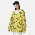 thumbnail image 5 of Daiia Floral Squirrel UPF 50+ Sun Protection Hoodie Jacket Lightweight Long Sleeve Sun Shirt for Women Men with Pocket Hiking Outdoor-Large, 5 of 9