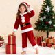 thumbnail image 4 of Conjunto de sudadera con capucha de manga larga para niños. El traje de Papá Noel de invierno es un divertido conjunto de sudadera con capucha de manga larga y pantalones para niños. Poliéster para ni, 4 of 6