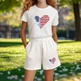 thumbnail image 5 of Amidoa Girls Summer 2 Piece Outfits Cute Floral Short Sleeve and Casual Shorts Kids Clothing Set White Size 8, 5 of 5