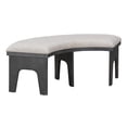 thumbnail image 4 of Harper & Bright Designs Farmhouse Dining Set for 4, Wood Round Kitchen Dining Table Set with 3 Upholstered Chairs and Curved Bench, Grey, 4 of 12