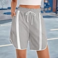 thumbnail image 5 of UDAUDU Womens Baggy Cargo Shorts Casual Wide Leg Knee Length Drawstring Elastic Waist 2026 Workout Trendy Running Athletic Yoga Shorts Gray S, 5 of 6