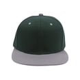 thumbnail image 2 of Top Headwear Flat Bill Adjustable Snapback Cap - Forest Green/Grey, 2 of 2