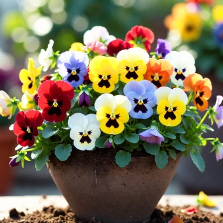 Mix Pansy Live Plant, Colorful Pansies Plants Live, Perennial Flowers from 3 to 5 Inches Tall, Viola Pansy for Winter to Spring Blooms