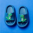 thumbnail image 2 of Cathalem Slippers for Kids Cloud Slides for Kids,Boys Girls Shower Slippers Slip on Sandals,Non-Slip Open Toe Pillow Slippers Sandals,Quick Drying Summer Beach Pool Shoes (Blue,10.5), 2 of 6