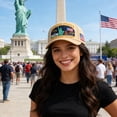 thumbnail image 2 of Lispipm Baseball Caps for Women Men 250 Anniversary USA Hat Patriotic Embroidered Hats Outdoor Sun Cap for All Season Brown, 2 of 7