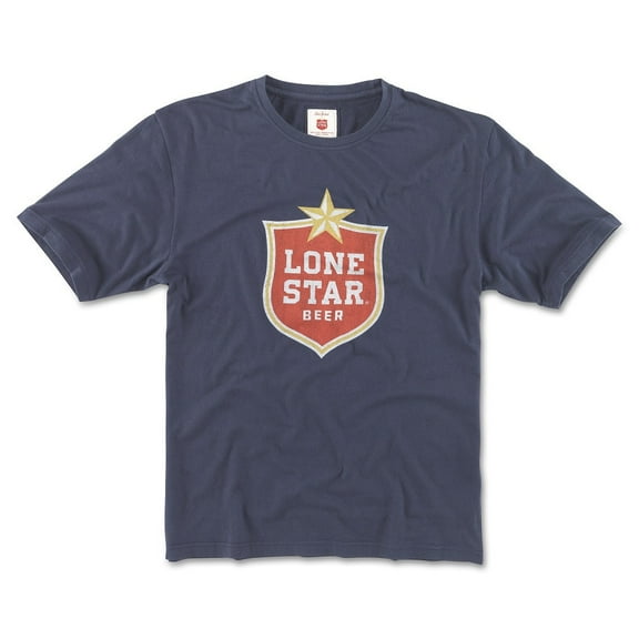 Lone Star Beer Men's Navy Blue T-Shirt-Medium