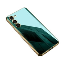 Nalacover Case for Samsung Galaxy S23 Plus Slim Plating All-inclusive Lens Protection TPU Anti-scratch Shockproof Case Support Wireless Charging for Samsung S23 Plus 6.6", Green
