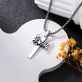 thumbnail image 3 of Fish Hook Necklace for Men 925 Sterling Silver Antler Duck Necklaces Antler Fish Hook Hunting Jewelry Gifts for Father, 3 of 7