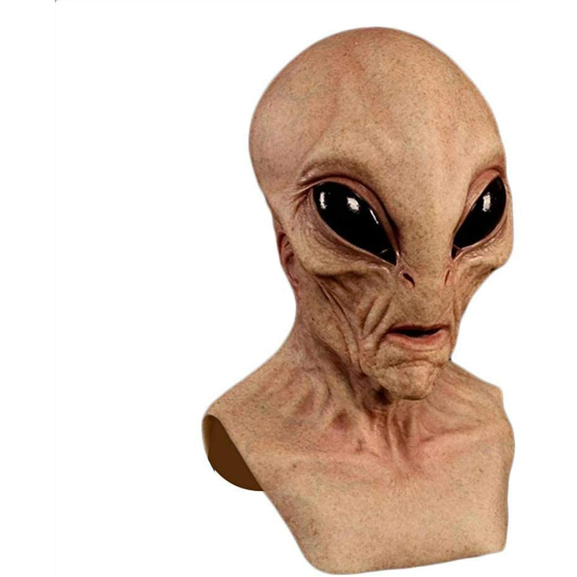 Alien mask, halloween scary mask novelty party party latex animal face mask full head alien face latex horror head cover shield for Halloween party