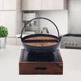 thumbnail image 3 of Non‑Stick Soup Pot Cookware w/ Wooden Cover Kitchen Cooking Pot 20cm Base 20x6cm, 3 of 8