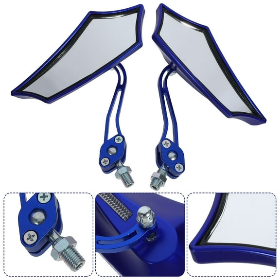UPKOCH 1 Pair Mirror For Bike Handlebar Rearview Mirror Aluminum Alloy Blue