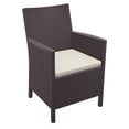 thumbnail image 2 of Luxury Commercial Living 7-Piece Brown Patio Casual Seating Set with Sunbrella White Cushion 36", 2 of 8