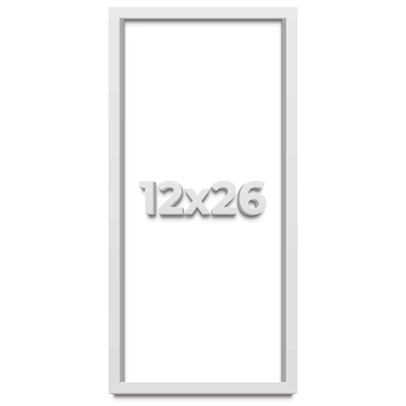 12x26 Shadow Box Frame White | 2 Inches Deep Real Wood Contemporary Shadowbox Display Frame | UV