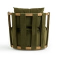 thumbnail image 4 of Paolo Green Upcycled Distressed Velvet Swivel Chair, 4 of 4
