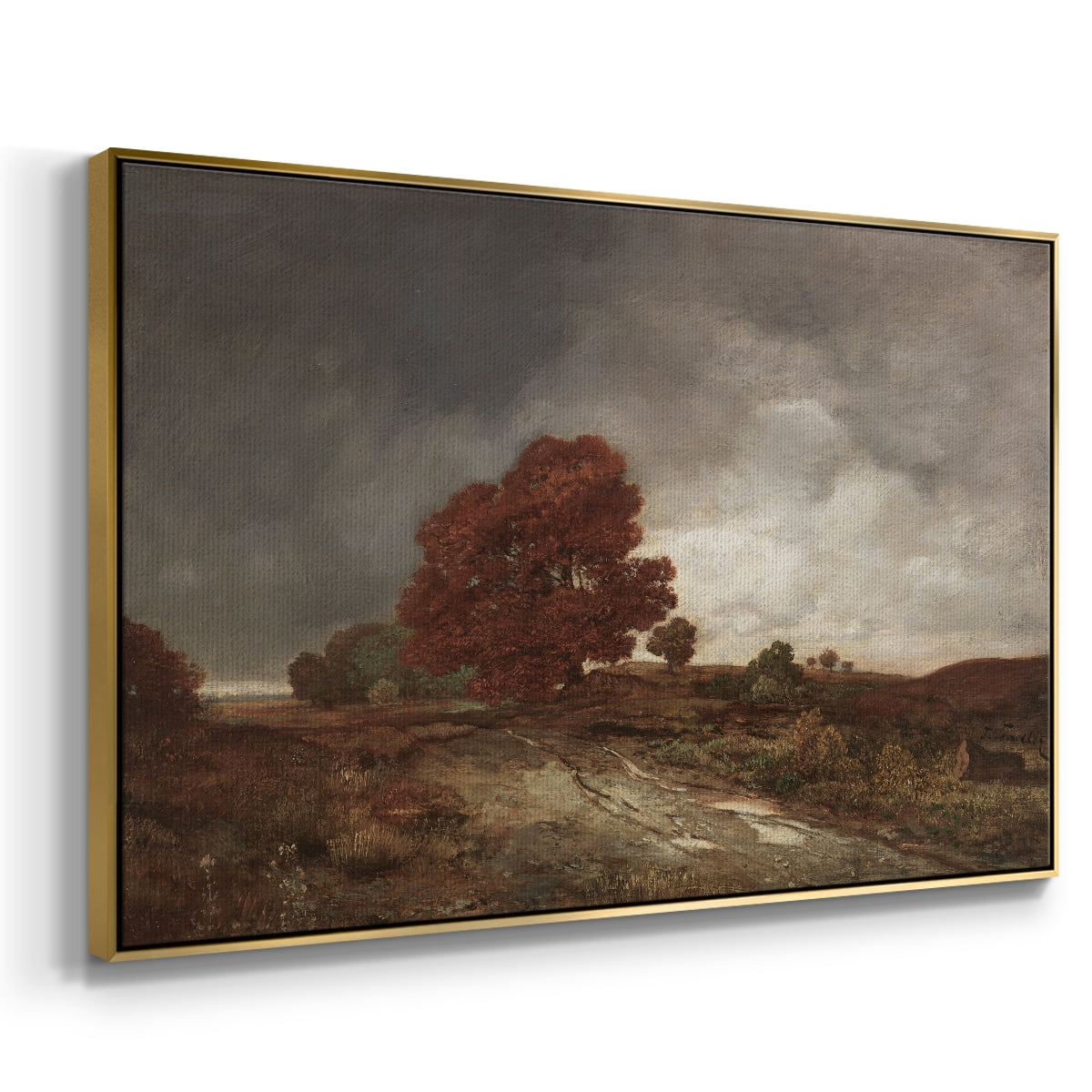 Vintage Landscape-CCCXIII By Wexford Home Framed in Gold Wood Gallery Wrapped Canvas 27 in. x 41 in.