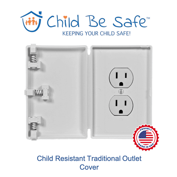 Child Be Safe Baby and Child Proof Wall Outlet Cover Guard (Single Pack