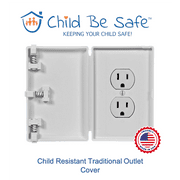 Child Be Safe (Single Unit) Child & Pet Proof Wall Outlet Cover, White