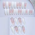 thumbnail image 2 of Blanco/Rosa/Diamante, 24 Piezas 6 Tamaños Diferentes Uñas Postizas y Cápsulas, Cápsulas de Uñas Acrílicas para Nail Art Uñas Artificiales Largas con Caja Uñas Postizas Acrílicas, Natural Completo, 2 of 5