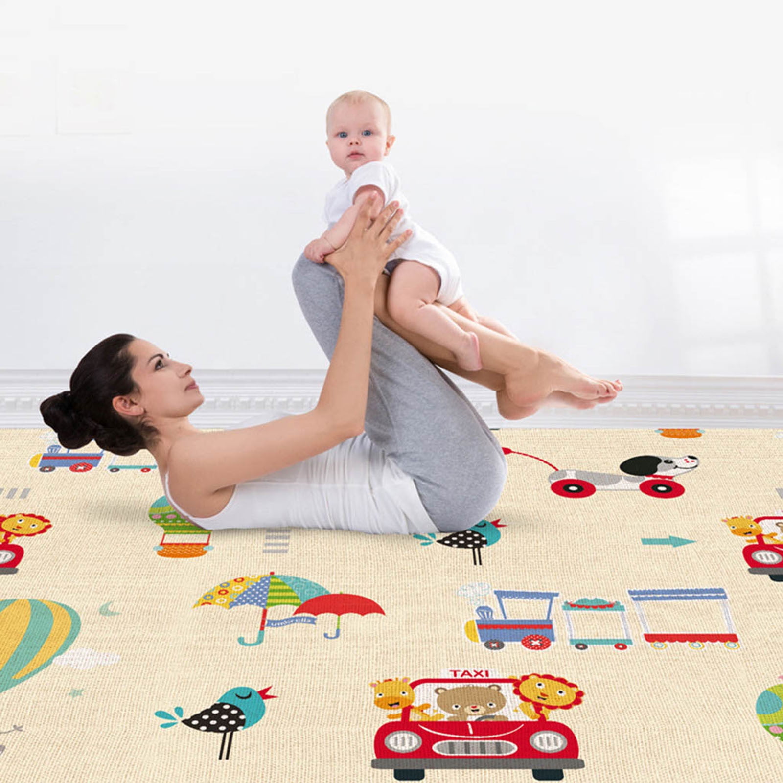 dajkiuy Baby Play Mat for Floor,Crawling Playmat for Babies Infants Toddlers,71" X 59", Extra Large Play Yard for Babies and Toddlers, Foldable Floor Mats for Kids Learning Playing
