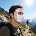 thumbnail image 4 of 1PC 100% Mulberry Silk Full Face UV Protection Mask - White Adjustable Sun Shield for Summer, 4 of 5