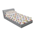 thumbnail image 2 of Ambesonne Colorful Fitted Sheet & Pillow Sham Set, Fish Animals, Twinxl, Multicolor, 2 of 2