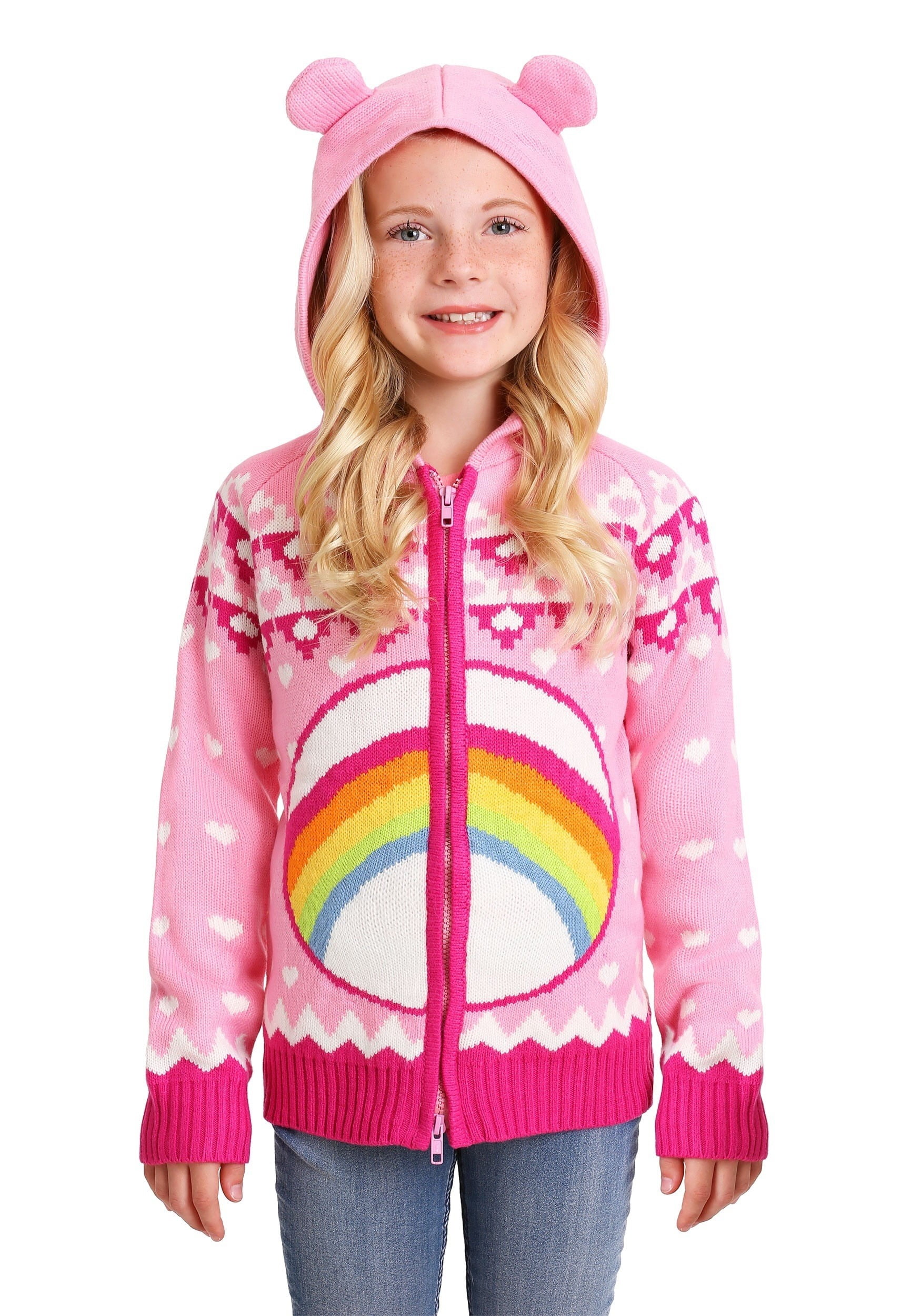 Care Bears Cheer Bear Kids Zip Up Knit Sweater | Walmart Canada