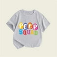 thumbnail image 2 of TZEWGL Tops For Kid Short Sleeve Easter Bunny Letter Printed Round Neck Clothes For Newborns size 6-7T, 2 of 6