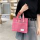 thumbnail image 5 of Seyotauo Shoulder Handbag Mesh Beach Bag - Large Beach Tote with Multi Functional Pockets for Family Travel/Vacation, 5 of 6