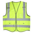 thumbnail image 1 of Chaleco reflectante verde fluorescente Seguridad Trabajo nocturno Chaleco para correr con cremalleraVerde fluorescente, 1 of 8
