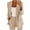 Beige, variant on Patlollav Winter Fall Women Solid Long Sleeve Tops Cardigan Coat Pockets Long Pants Suit