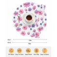 thumbnail image 6 of 15 Inch Round Placemats Set of 6, Purple Pink Spring Floral Non Slip Heat Insulation PP Table Mats, Summer Botanical Flower Washable Place Mats for Kitchen Dining Party Table Decor, 6 of 7