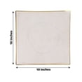 thumbnail image 3 of Balsa Circle 10 Concave Clear 10" Square Disposable Salad Dinner Plastic Plates Gold Trim Party Events Decorations, 3 of 8