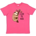 thumbnail image 3 of Inktastic I Live to Hug- Cute Sloth on a Branch Youth T-Shirt, 3 of 5