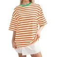 thumbnail image 2 of Striped Womens Tshirts 2026 Summer Fashionable Short Sleeve Crewneck Comfortable Lightweight Tees, 2 of 4