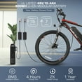 thumbnail image 4 of Gocio 500W 26" Electric Bike, 2.1" Electric Mountain Bike for Adults, 499Wh 48V 10.4Ah Battery 19.8MPH 3H Fast Charge Ebike, LCD Display, Lockable Suspension Fork, Shimano 21 Speed UL2849 Certified, 4 of 9