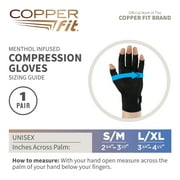 Copper Fit ICE Compression Gloves | Menthol Infused | Swelling, Arthritis | 1 Pair, Large/XL