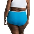 thumbnail image 6 of Fit for Me by Fruit of the Loom Women's Plus Size Cotton Brief Underwear, 6-Pack, 6 of 10