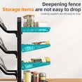 thumbnail image 2 of Adjustable Height Carbon Steel Kitchen Countertop Organizer - 4-Tier Spice Rack with 3-Tier Pot Lid Holder, Multifunctional Desktop Storage Shelf for Cutting Boards & Utensils, Includes Drainage, 2 of 7