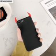 thumbnail image 1 of Cuernos Del Diablo Cubierta De Ángulo De Demonio Para iPhone 14 13 12 11 Pro Max Mini Plus 6 6s 7 8 X XS XR SE 2020 2022 SE2 SE3 Fundas De TPU De Silicona Suave Trasera, 1 of 4