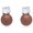 brown, variant on Sterling Silver Tiny Light Brown Color Faux Pearl CZ Summer Earring