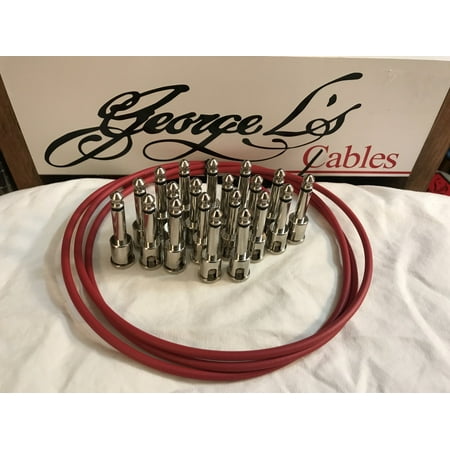 George L's IDEAL Pedalboard .155 Solderless Cable Kit 20 Plugs & 5 Foot - (Best Solderless Guitar Cables)