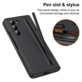 thumbnail image 2 of Cowithday Case for Samsung Galaxy Z Fold5 with Hidden Kickstand & Stylus, Rugged PC Hinge Protection Anti-Scratch Anti-Fall Non-Slip Case [Built-in Screen Protector & Pen Slot] - Black, 2 of 7