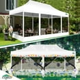 thumbnail image 6 of COBIZI 10x20 Heavy Duty Pop up Canopy with Mosquito Net,Instant Outdoor Shelter Large Canopy Tent for Outside,Gazebo with Mesh Sidewalls for Party,Backyard,Camping,White, 6 of 10