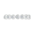 thumbnail image 3 of DGOLD 10kt White Gold Round White Diamond Fluttering Heart Band Ring (1/10 cttw), 3 of 4