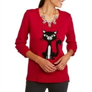 Faded Glory Women's Critter Graphic Swea