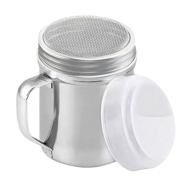 Shaker Azúcar Duster Acero Inoxidable Powe para Harina Pimienta (M) Rojo