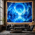 thumbnail image 6 of Waterfalls and Moonlit Mountains in Cave Scene Dreamy Celestial Wall Art for Space Lovers Nature Landscape Decor Housewarming Gift Tapestry Wall Hanging for Living Room and Dorm, 6 of 7