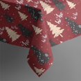 thumbnail image 5 of Red Christmas Tree Pattern Square Tablecloth,Waterproof Square Table Cover,Wipeable Spillproof Washable Table Cover for Home Kitchen Party Decor 42"X42"(107x107cm), 5 of 6